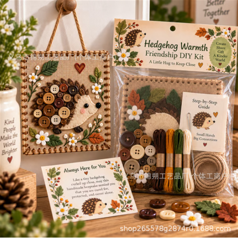 Art Craft Kit - Niedliches Tragbares DIY-Freundschaftsknöpfe-Set Trendiges Handgemachtes Bastelset