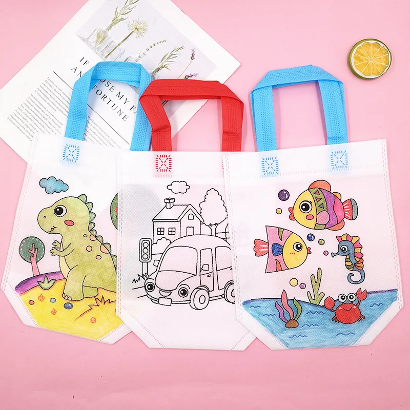 Art Craft Event - 24 Stück niedliche Cartoon-Maltüten, wiederverwendbar, für