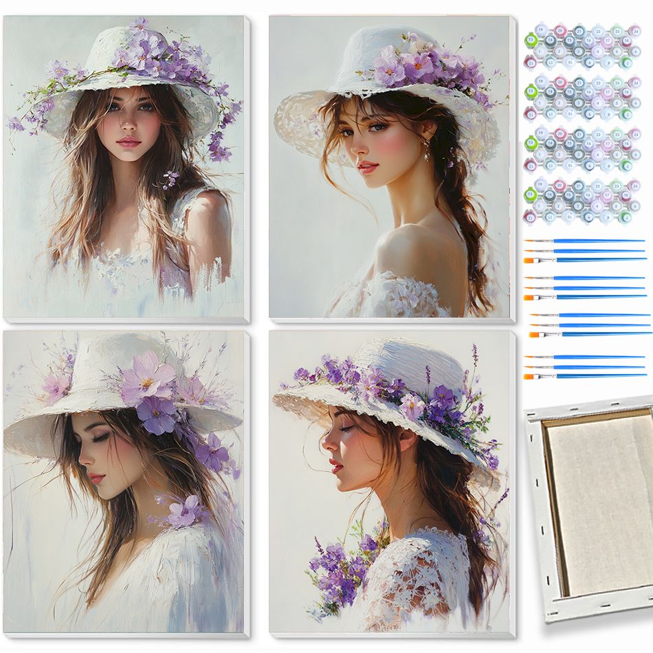 Art Craft Easy Ideas - CHENISTOR Frau Malen nach Zahlen, Kunst