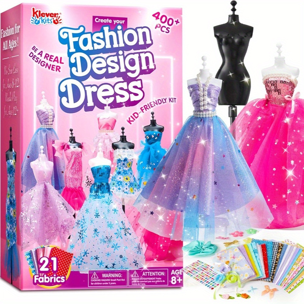 Art Craft Girl - JOYFY 400+PCS Modedesign-Bastelarbeiten für Kinder, Kunst-