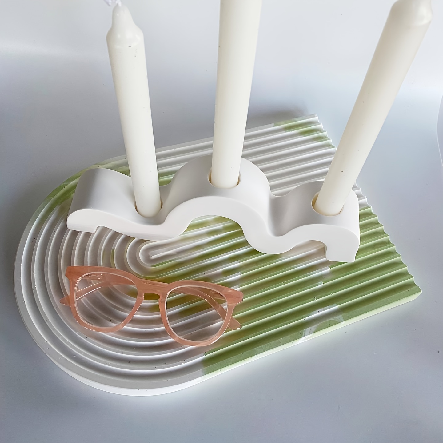 Art Craft Vase - Gebogene Kerzenhalter-Silikonform DIY Nordischer Stil Kerzenhalter
