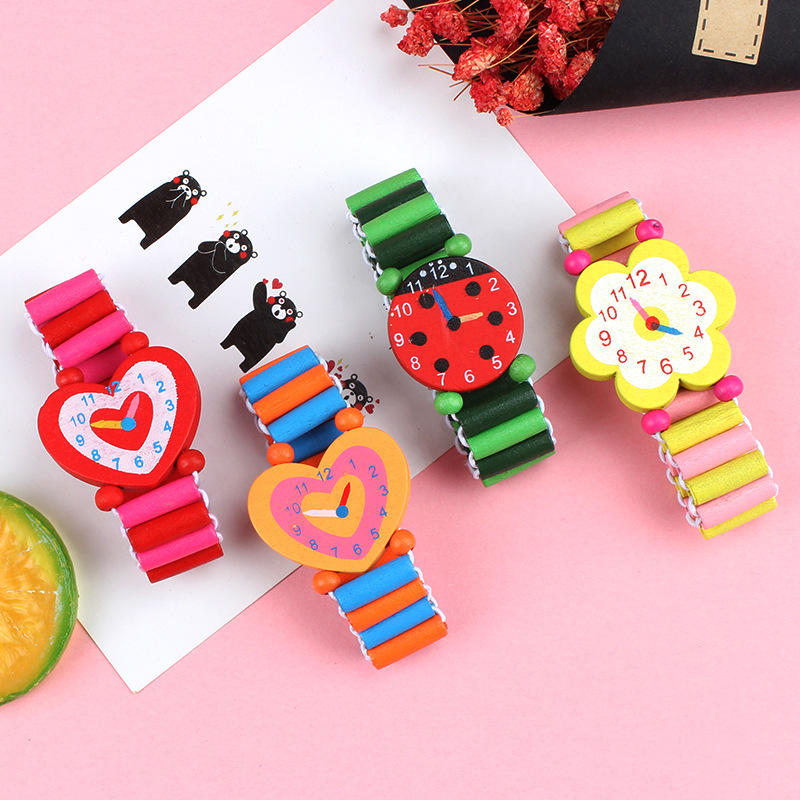 Art Craft Education - 3 teile/los Holz Armbanduhren Nizza Cartoon