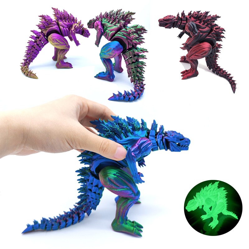Art Craft Dinosaur - 3D-gedruckte Muskel-Dinosaurier-Actionfigur Mini-Spielzeug Monsterfigur mit Beweglichen