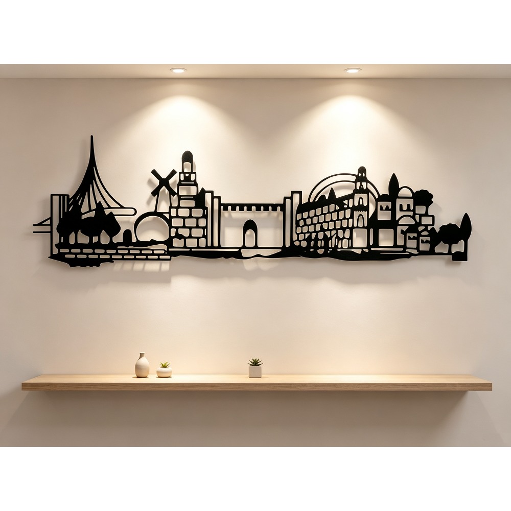 Art & Craft Paper Ideas - CIFBUY Metall-Wandkunst, Jerusalem Skyline Dekoration, Vintage