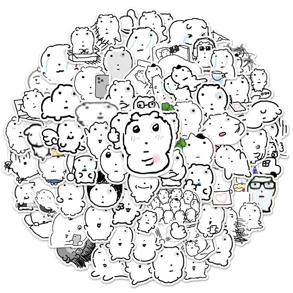 Artwork Craft - 72 Stück Abstrakte Augen-Blasen-Katzen-Graffiti-Aufkleber für Scrapbooking,