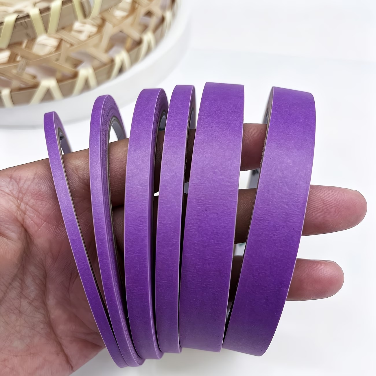 Washi Tape Rolls - 3/6 Rollen lila Masking-Washi-Klebeband in verschiedenen
