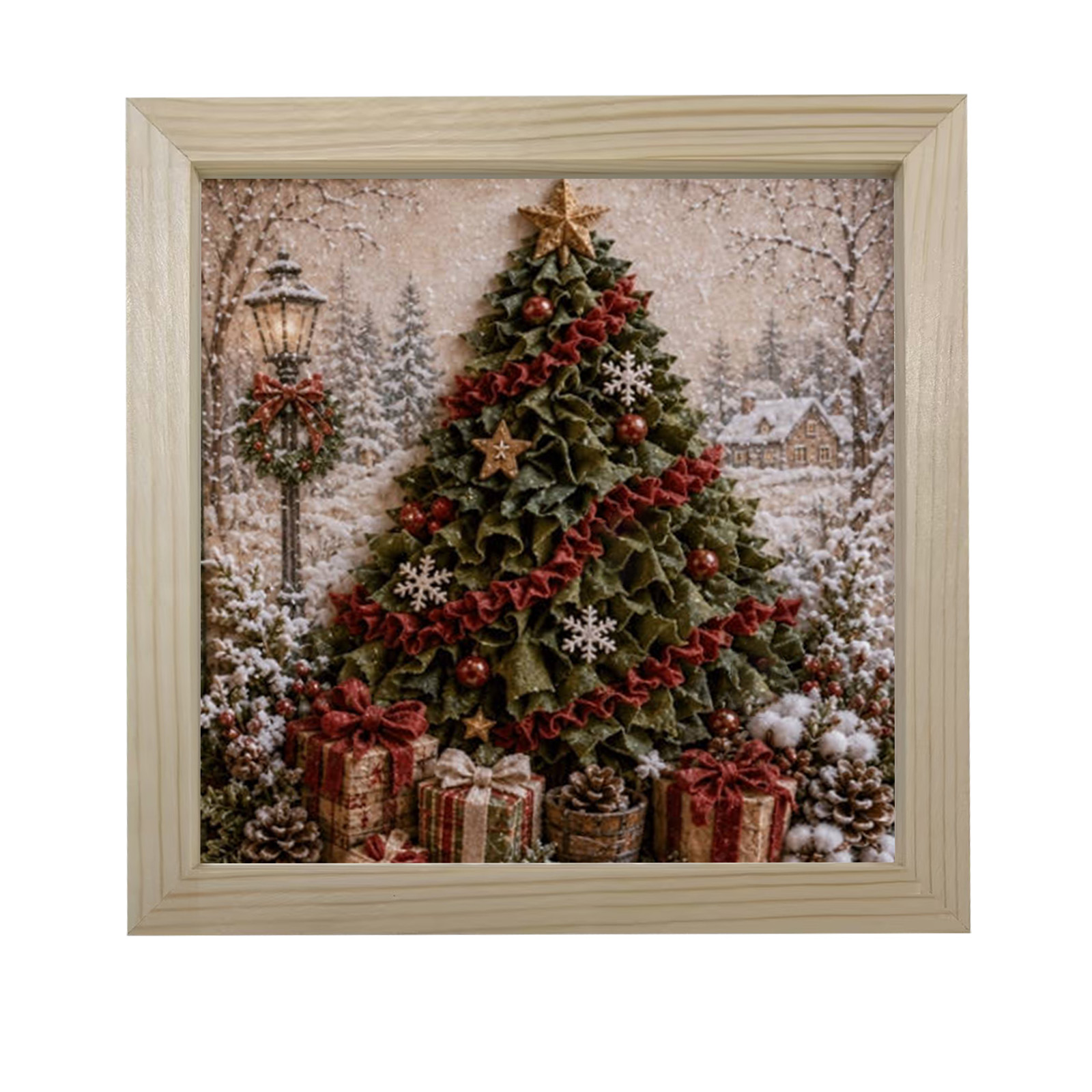Art Craft Event - 3D Weihnachts-Stoff-Poke-Bastelset DIY Stoff-Poke-Kunst-Set mit Vorgeschnittenen