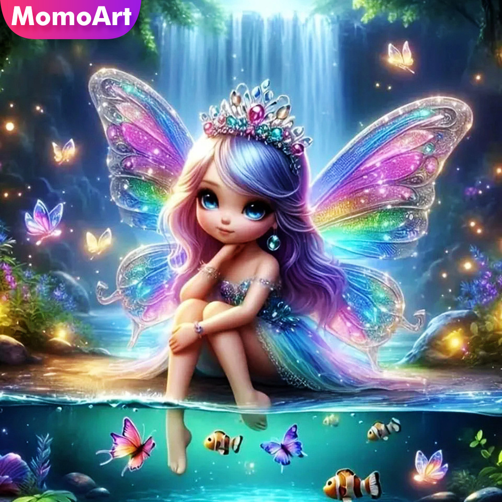 Art Craft Girl - Momoart Mädchen-Diamant-Mosaik-Porträt, neu, 2024, Gemälde, Geist,