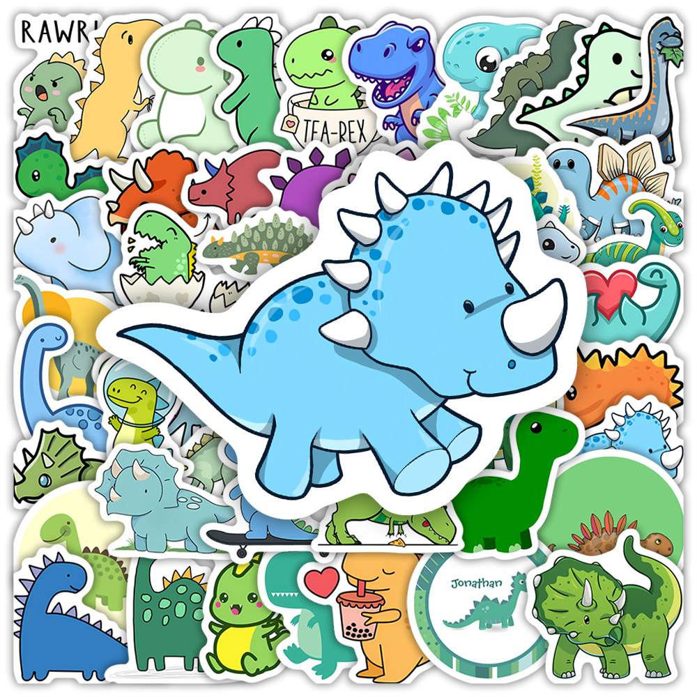 Art Craft Dinosaur - Lustige Dinosaurier-Aufkleber DIY Geschenk-Spielzeug Wasserfeste Vinyl-Sticker