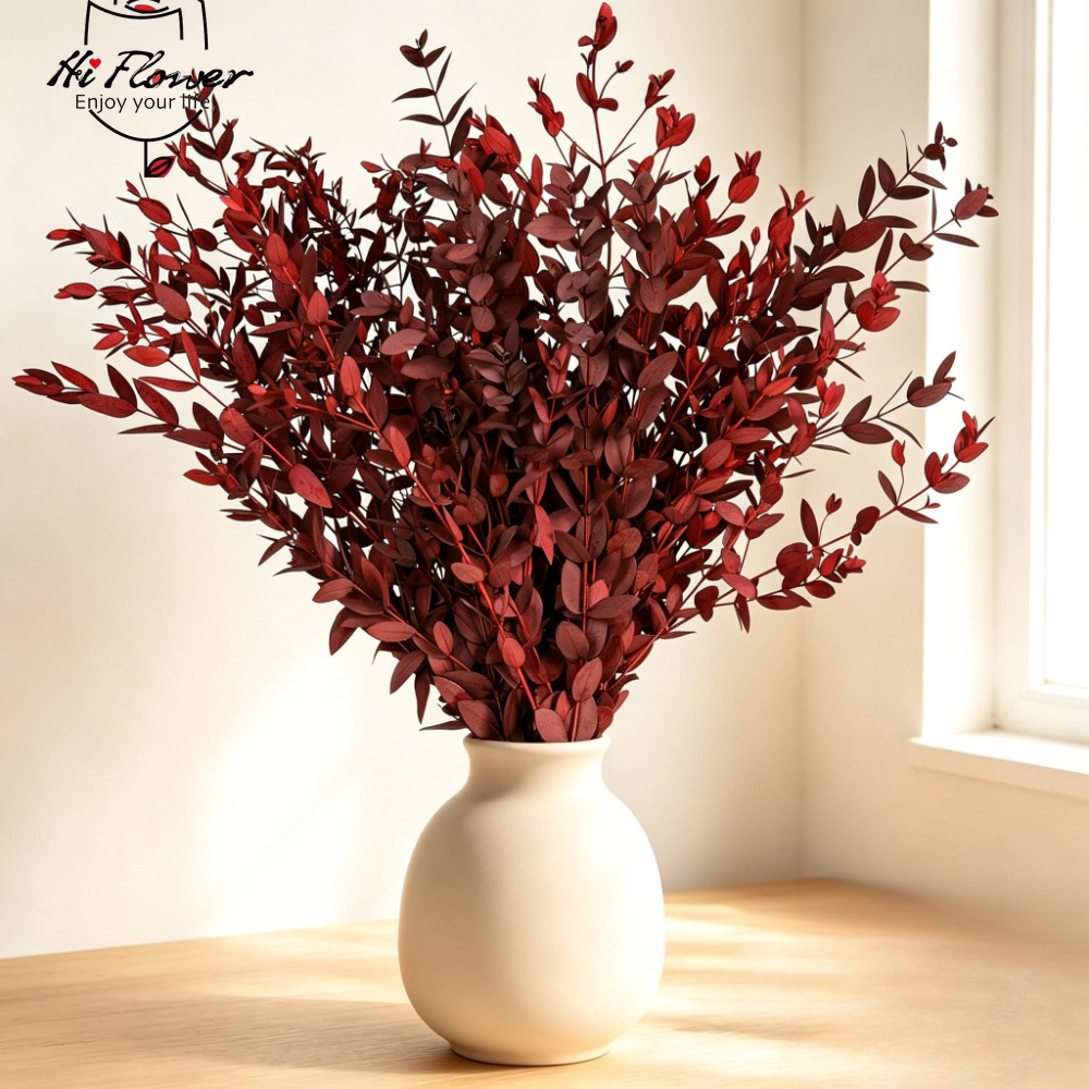 Art Craft Vase - Natürliche Getrocknete Blumen Eukalyptus-Bouquet Boho Vasenfüllung