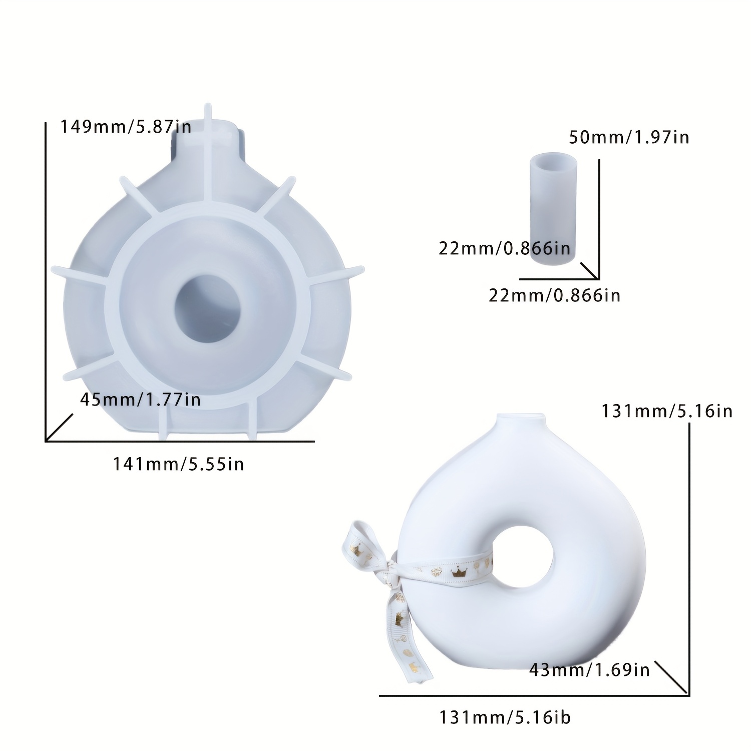 1 DIY runde Vase Silikonform E – Art Craft Vase Bewertung und Preis