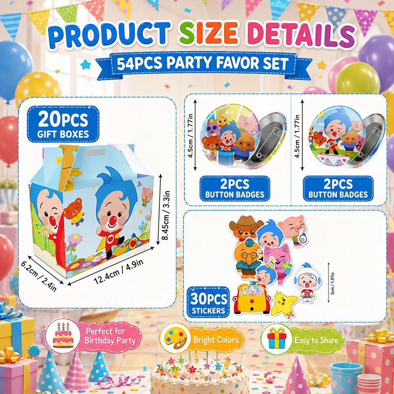 Clown-Cartoon-Muster Papierbox – Art Craft Event Bewertung und Preis