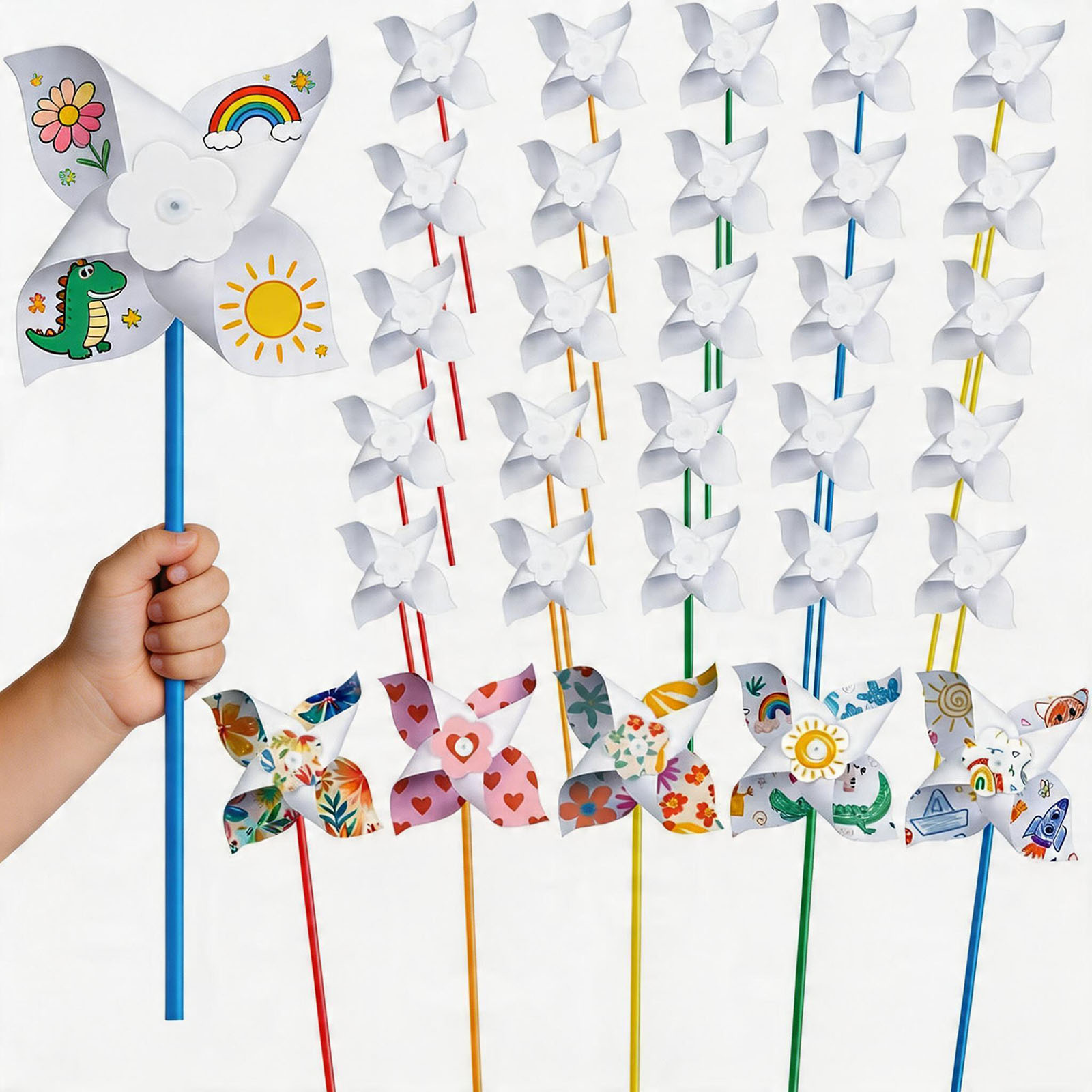 100 Stück DIY Papier-Windmühle – Art Craft Earth Day Bewertung und Preis