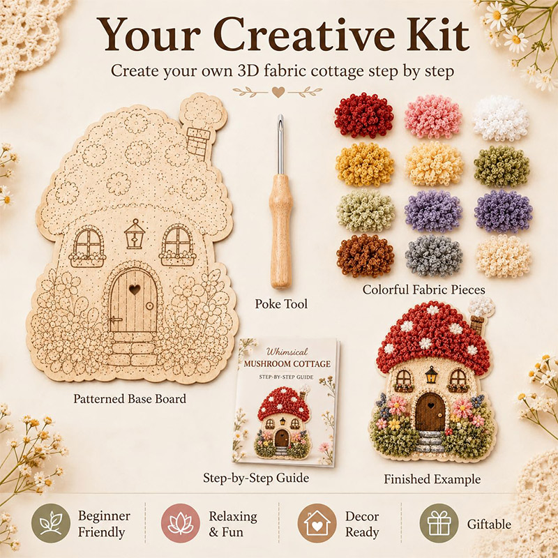 3D Pilzhaus Poke Art DIY-Set S – Art Craft Kit Bewertung und Preis