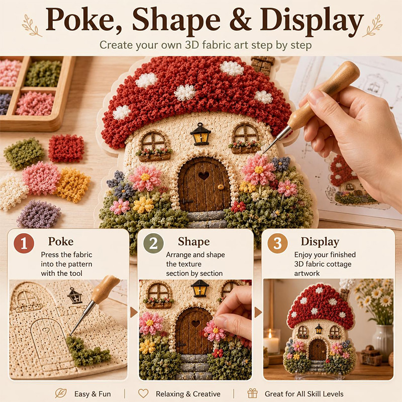 3D Pilzhaus Poke Art DIY-Set S – Art Craft Kit Bewertung und Preis
