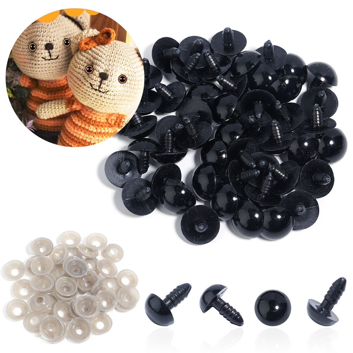 50set 8-20mm Plüsch Spielzeug  – Art Craft Eyes Bewertung und Preis