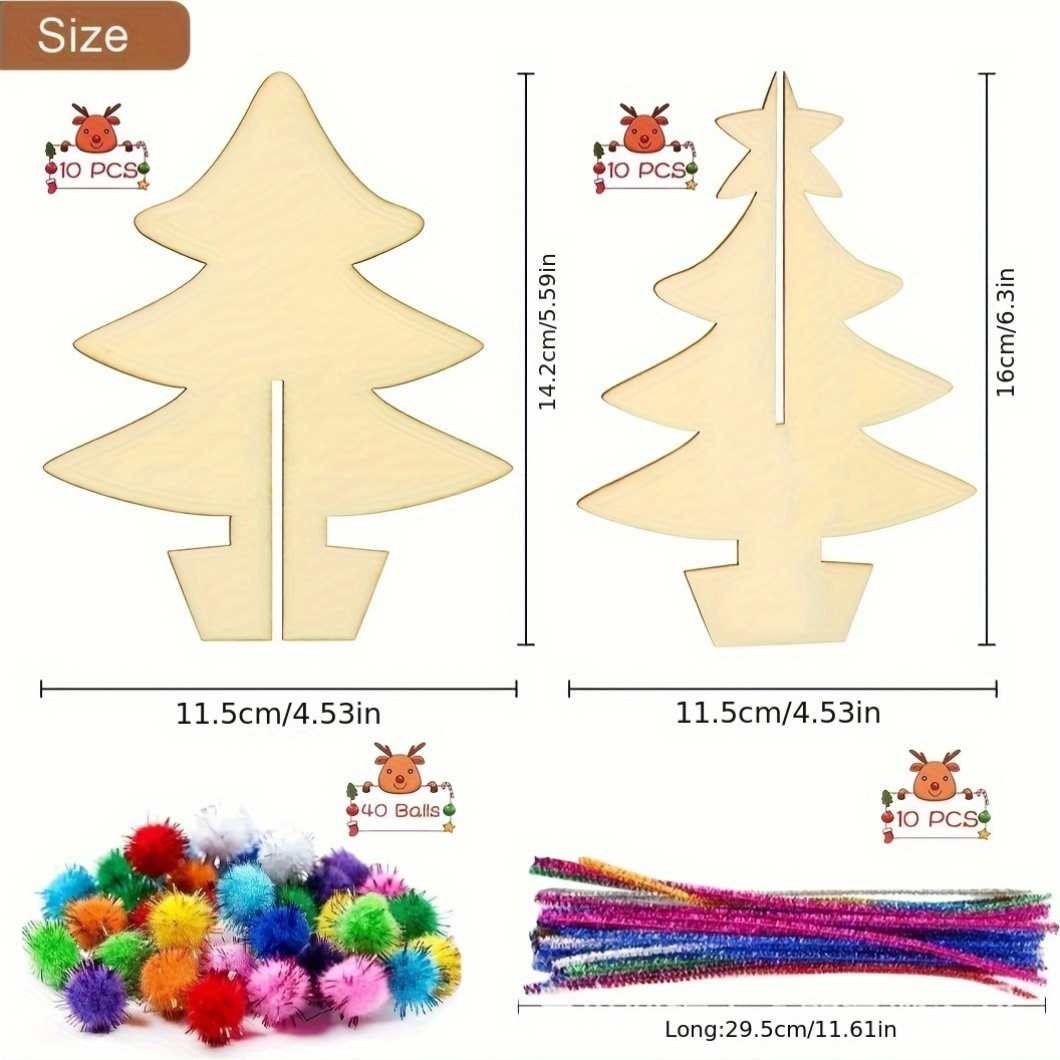 70 Stück, DIY Holz-Weihnachtsb – Art Craft Event Bewertung und Preis